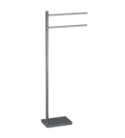 Accessori Bagno|Piantana portasalviette gedy "trilly" in acciaio inox grigio