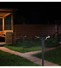 Illuminazione Per Esterno- Piantana solare da giardino 2w con sensore, 15,5x72 cm