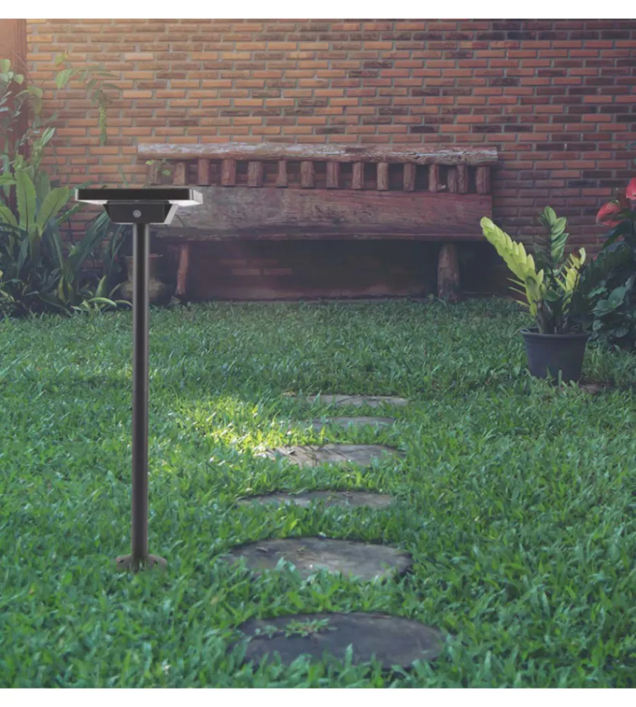 Illuminazione Per Esterno- Piantana solare da giardino 2w con sensore, 15,5x72 cm