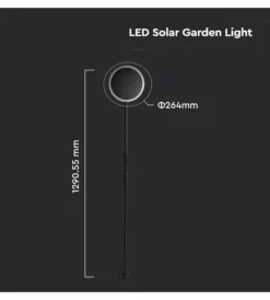 Illuminazione Per Esterno- Piantana solare led da esterno 4000k, 8w