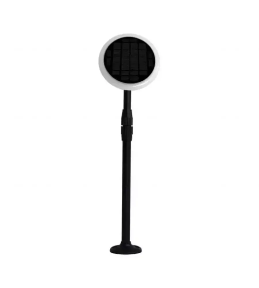 Illuminazione Per Esterno- Piantana solare led da esterno nero 4000k, 3w