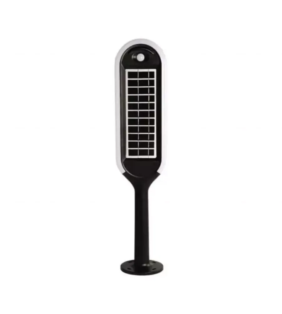 Illuminazione Per Esterno- Piantana solare led da giardino bianca e nera 3000k, 5w