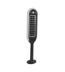 Illuminazione Per Esterno- Piantana solare led da giardino bianca e nera 3000k, 5w
