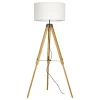 Illuminazione Per Interno|Piantana "studios" in legno naturale e tessuto bianco, h151 cm