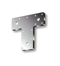 Ferramenta Per Esterno|Piastra a "t" forata 160 x 98 x 45 mm.