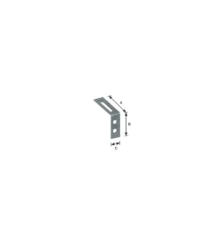 Ferramenta Per Esterno|Piastra ad angolo, regolabile 75 x 35 x 65 mm.