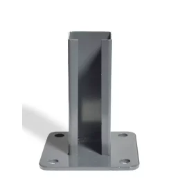 Reti, Recizioni E Cancelli Per Giardino|Piastra di fissaggio per palo in metallo grigio 60x60 cm