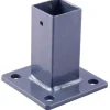 Reti, Recizioni E Cancelli Per Giardino|Piastra di fissaggio per palo in metallo grigio 40x40 cm