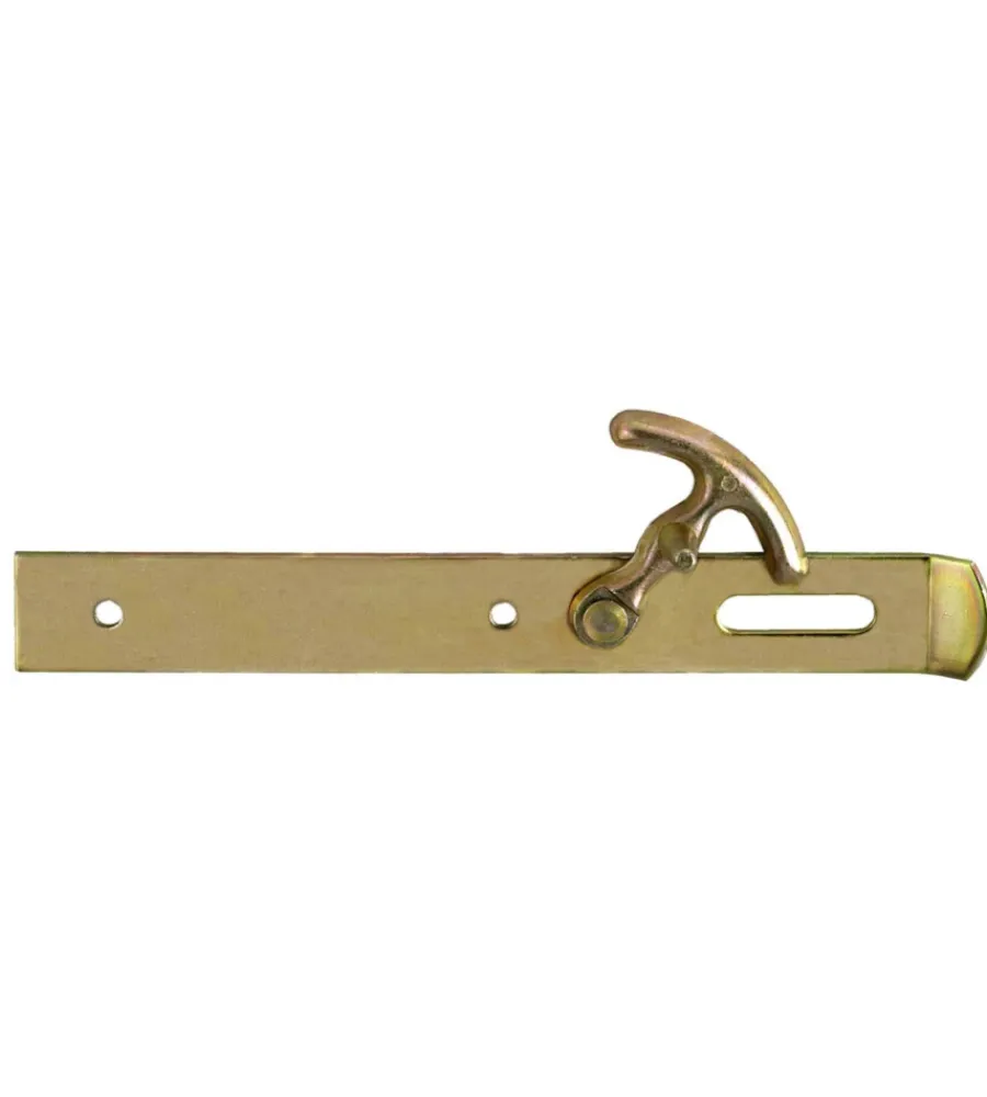 Ferramenta Per Esterno- Piastra portalucchetto con leva 200 x 32 x 3,0 mm. - zincato giallo