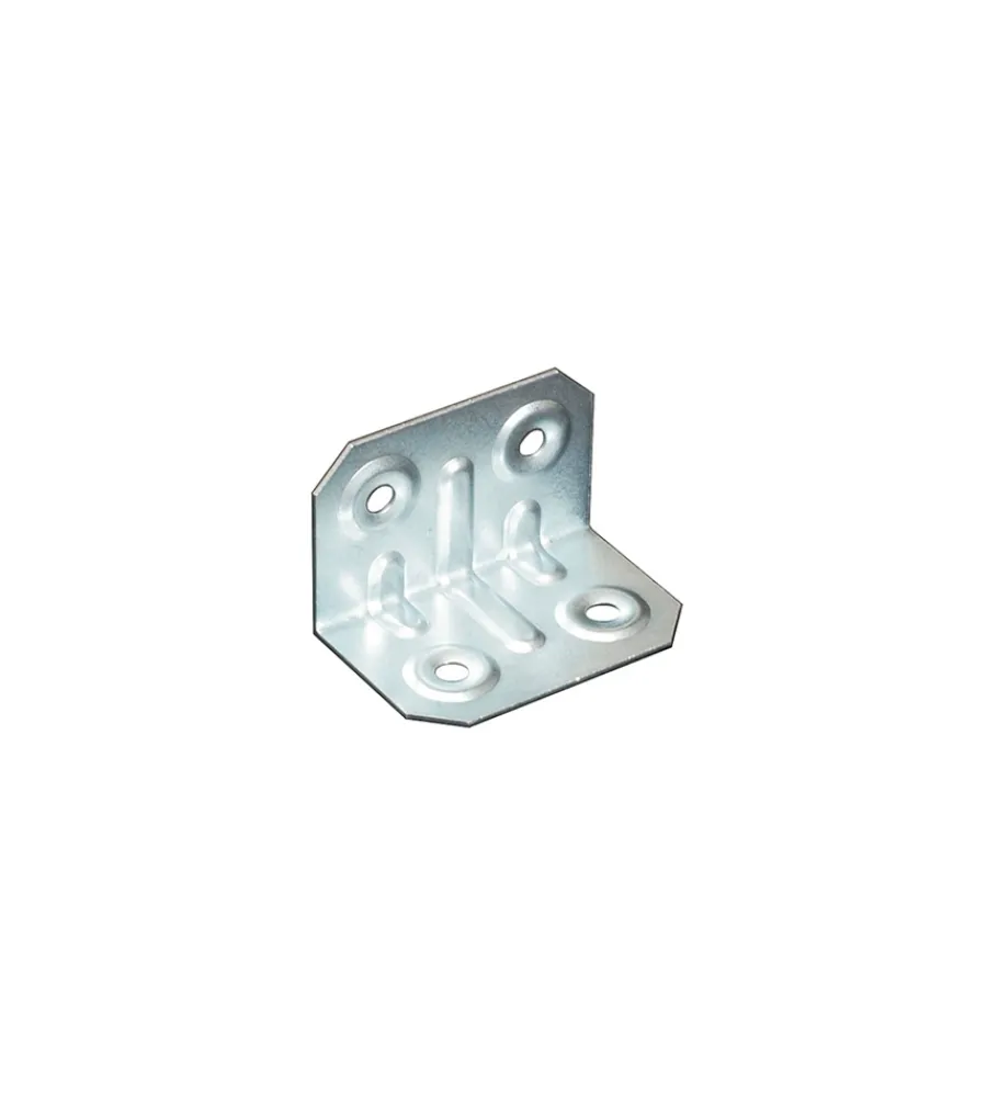 Ferramenta Per Mobili E Infissi- Piastrina ad angolo in acciaio zincato 20 x 20 x 50 mm.