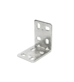 Sistemi Di Fissaggio- Piastrina di giunzione ad angolo asolata 40 x 40 spessore 2 mm. - 4 pz.