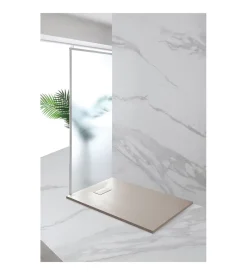 Docce E Accessori- Piatto doccia effetto pietra tortora, 80x120 cm