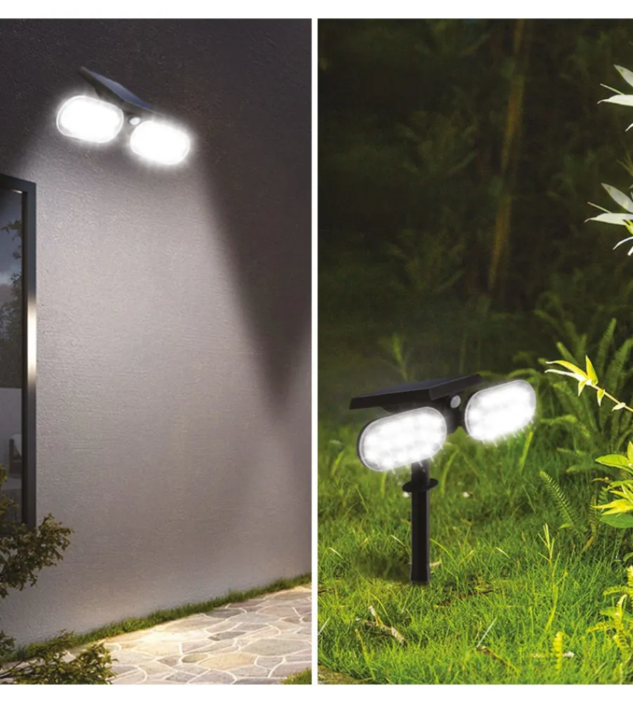 Discount Picchetto a led solare con sensore di movimento - 32 led Illuminazione Per Esterno
