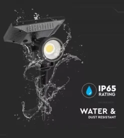 Illuminazione Per Esterno|Picchetto faretto led da esterno vtac nero 3000k