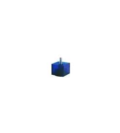 Ferramenta Per Mobili E Infissi- Piedini in plastica serie "kubic" - 50x50 - h.42 mm. - blu