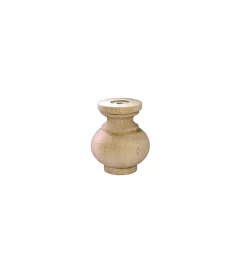 Ferramenta Per Mobili E Infissi- Piedino in legno serie "dekor" - ø 72 - h.80 mm. - grezzo