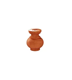 Ferramenta Per Mobili E Infissi- Piedino in legno serie "dekor" - ø 53 - h.60 mm. - ciliegio