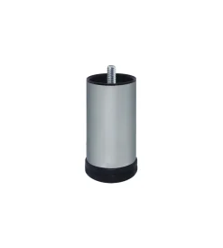 Ferramenta Per Mobili E Infissi|Piedino in metallo serie "deluxe" - ø 60 - h.120 mm. - satinato