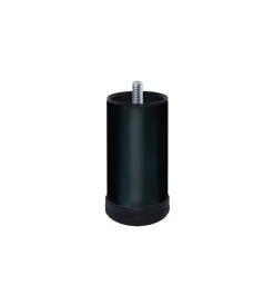 Ferramenta Per Mobili E Infissi- Piedino in metallo serie "deluxe" - ø 60 - h.120 mm. - nero