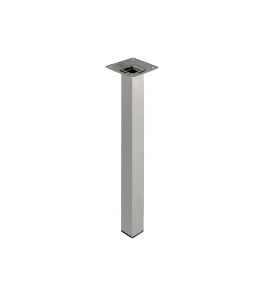 Ferramenta Per Mobili E Infissi- Piedino quadro "element system" - 25x25 - h.100 mm. - alluminio