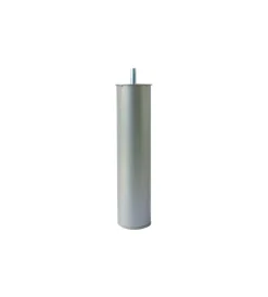 Piedino tondo in metallo per rete letto ø 60 - h. 25 cm. grigio Ferramenta Per Mobili E Infissi