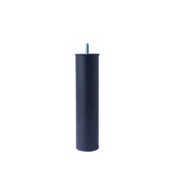 Ferramenta Per Mobili E Infissi|Piedino tondo in metallo per rete letto ø 60 - h. 25 cm. nero
