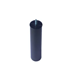 Ferramenta Per Mobili E Infissi|Piedino tondo in metallo per rete letto ø 60 - h. 25 cm. nero