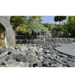 Fontane, Decorazioni E Pavimentazioni- Pietre da esterno in ardesia nere 30/60 mm, 20 kg