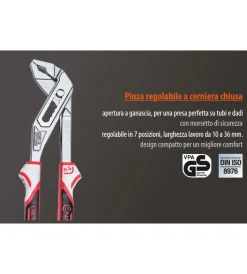 Hot Pinza regolabile a cerniera chiusa 3k - 240 mm. Pinze E Tenaglie
