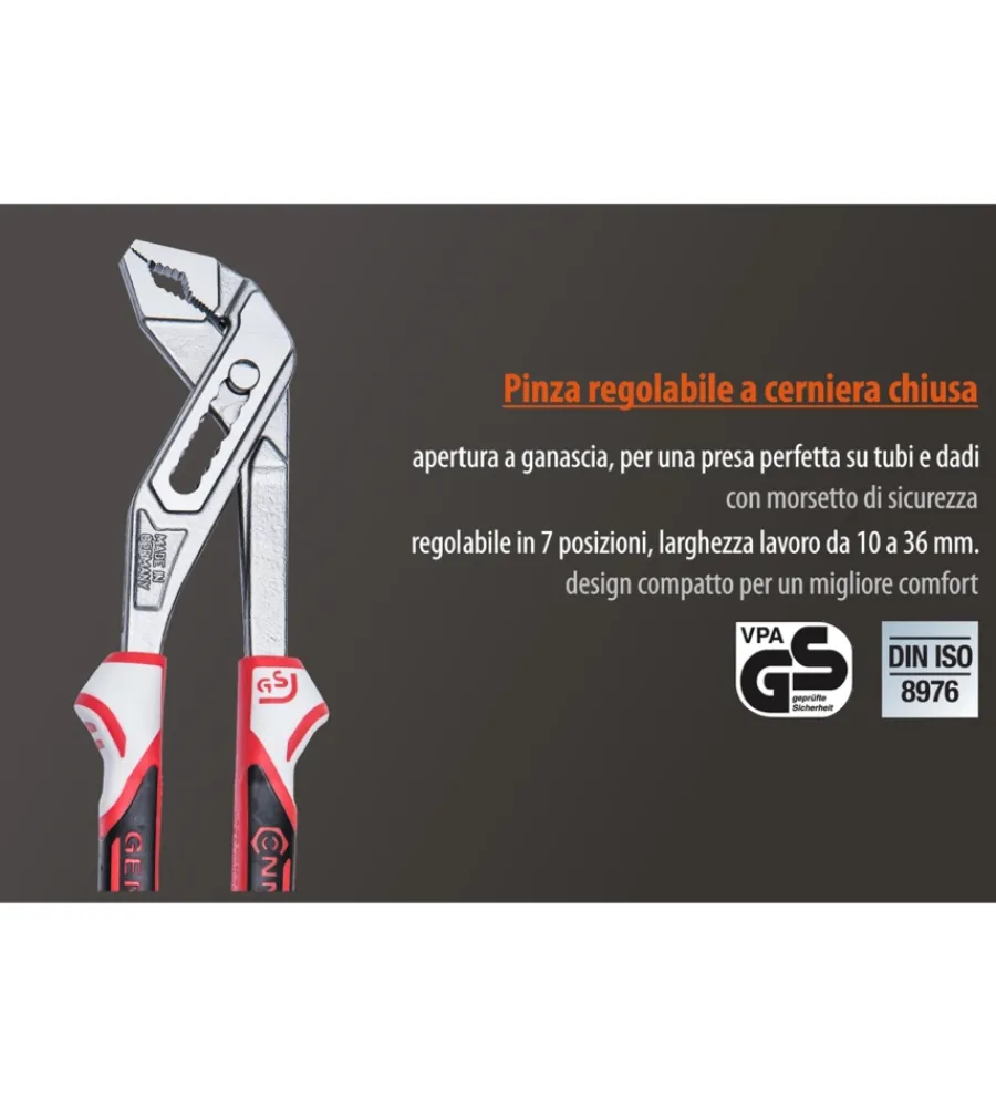 Hot Pinza regolabile a cerniera chiusa 3k - 240 mm. Pinze E Tenaglie