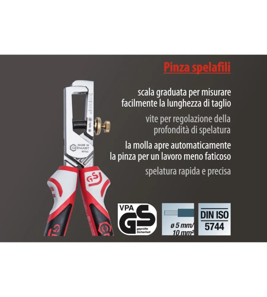 Pinze E Tenaglie|Pinza spelafili 3k 160 mm.