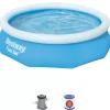 Bestway Piscine|Piscina fuori terra autoportante rotonda "fast set" con pompa e filtro a cartuccia 305x76 cm - cod. 57270