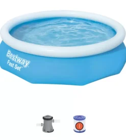 Bestway Piscine|Piscina fuori terra autoportante rotonda "fast set" con pompa e filtro a cartuccia 305x76 cm - cod. 57270