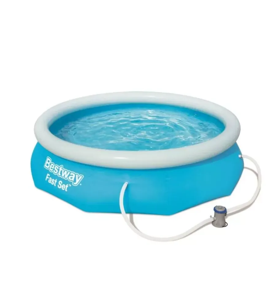 Bestway Piscine|Piscina fuori terra autoportante rotonda "fast set" con pompa e filtro a cartuccia 305x76 cm - cod. 57270