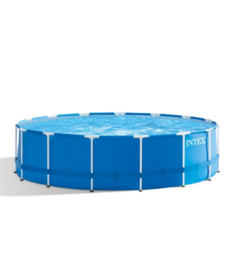 Intex Piscine|Piscina fuori terra con struttura rotonda "metal frame" blu 457x457x122 cm - cod. 28242np