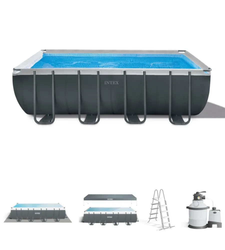 Online Piscina fuori terra con struttura rettangolare "ultra xtr frame" antracite 549x274x132cm - cod. 26356np Piscine