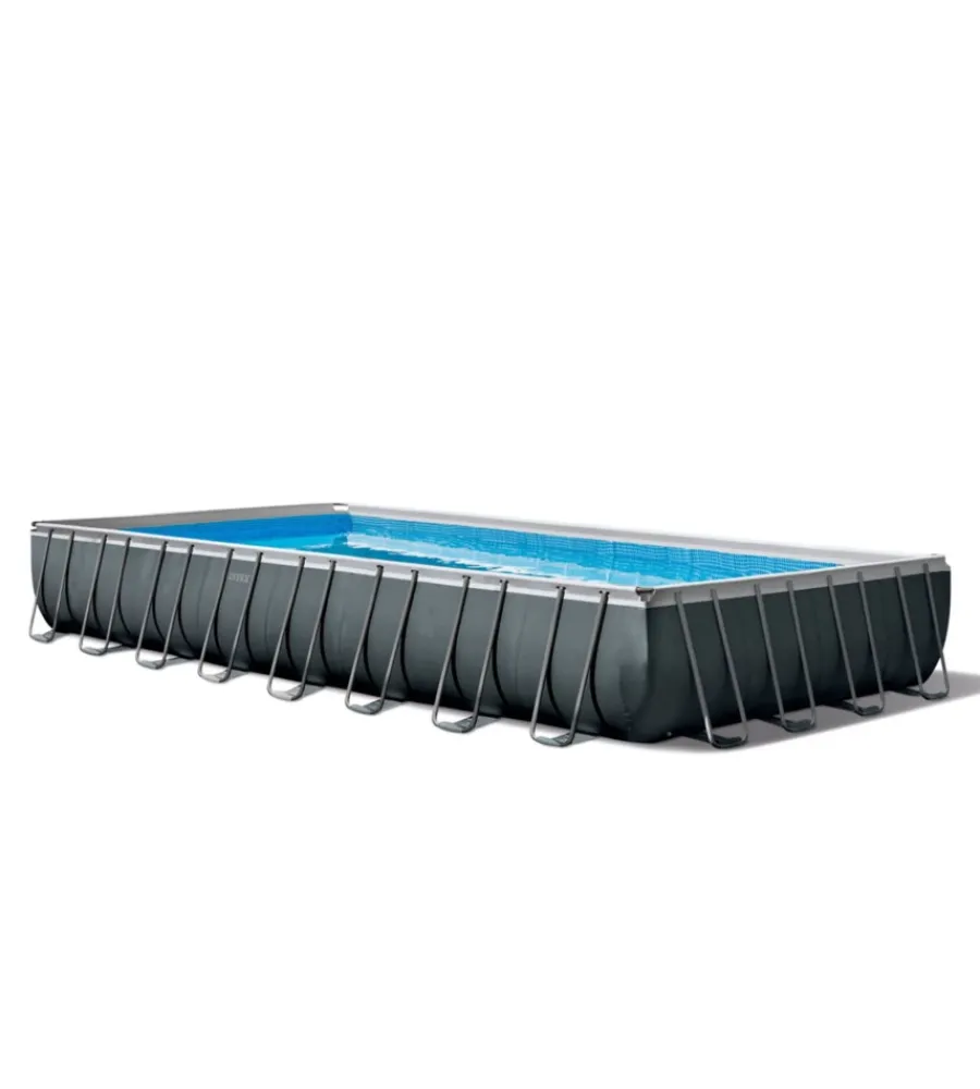 Piscine-Intex Piscina fuori terra con struttura rettangolare "ultra xtr frame" antracite 975x488x132cm - cod. 26378np