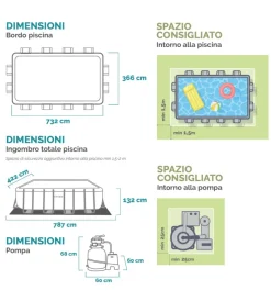 Intex Piscine|Piscina fuori terra con struttura rettangolare