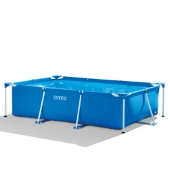 Piscine-Intex Piscina fuori terra con struttura rettangolare "rectangular frame" blu 260x160x65 cm - cod. 28271np