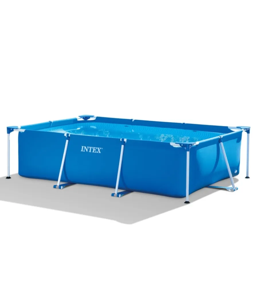 Piscine-Intex Piscina fuori terra con struttura rettangolare "rectangular frame" blu 260x160x65 cm - cod. 28271np