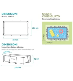 Piscine-Intex Piscina fuori terra con struttura rettangolare