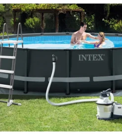 Online Piscina fuori terra con struttura rotonda "ultra xtr frame" pompa a sabbia antracite 488x122 cm - cod. 26326np Piscine