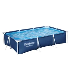 Hot Piscina fuori terra con struttura rettangolare "splash frame" blu navy 300x201x66 cm - cod. 56043 Piscine