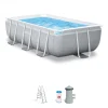 Discount Piscina fuori terra con struttura rettangolare "prisma metal frame" grigio chiaro 300x175x80 cm - cod. 26784np Piscine