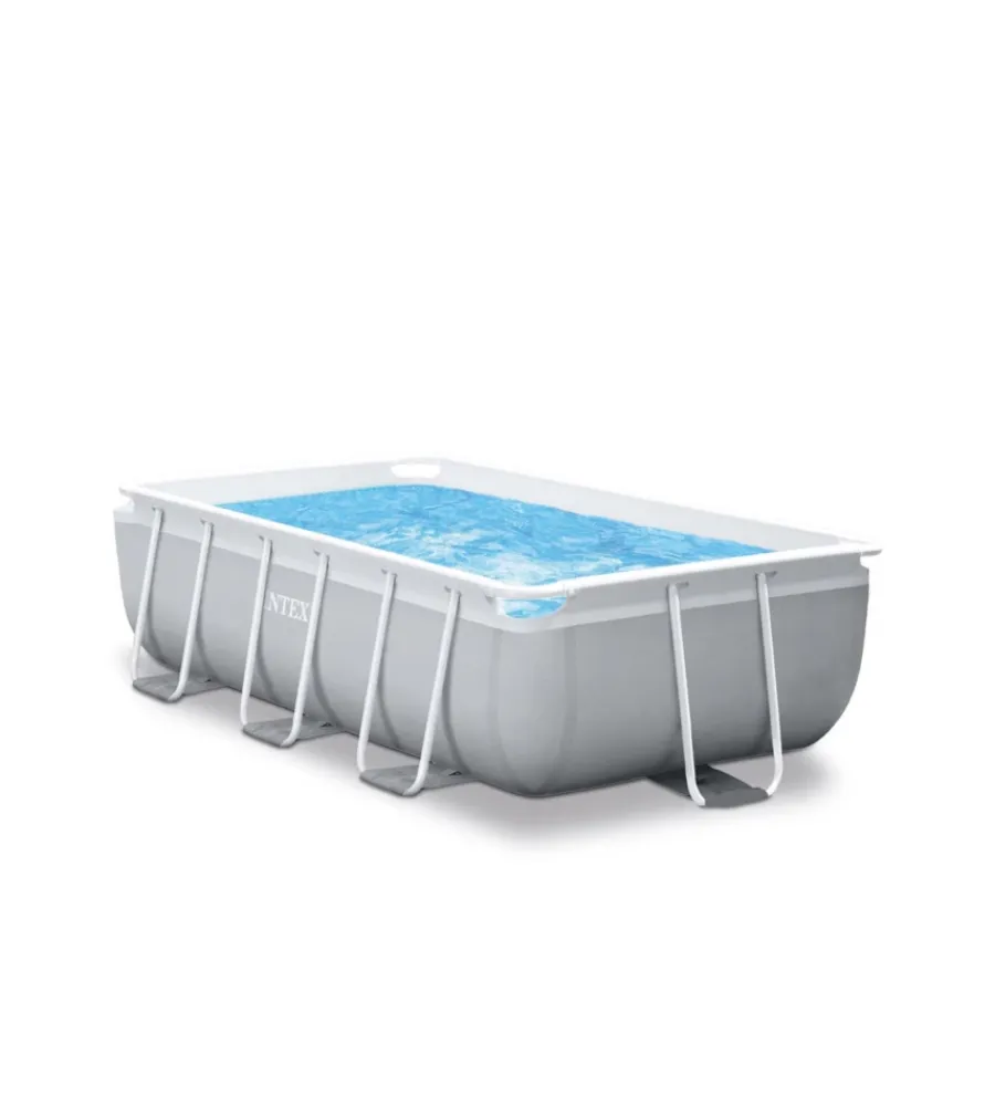 Discount Piscina fuori terra con struttura rettangolare "prisma metal frame" grigio chiaro 300x175x80 cm - cod. 26784np Piscine