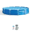 Hot Piscina fuori terra con struttura rotonda "metal frame" blu 366x366x76 cm - cod. 28212np Piscine