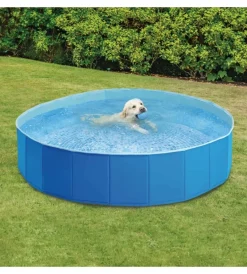 Piscine-Intex Piscina fuori terra con struttura pieghevole rigida per cani azzurra 152x152x30 cm - cod. 48400np