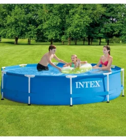 Intex Piscine|Piscina fuori terra con struttura rotonda "metal frame" blu 305x305x76 cm - cod. 28202np