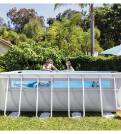 Piscine-Intex Piscina fuori terra con struttura rettangolare 