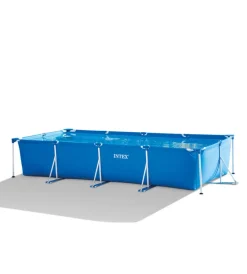 Piscine-Intex Piscina fuori terra con struttura rettangolare "retcangular frame" c/pompa filtro blu 450x220x84 cm i.2 - cod. 28274np